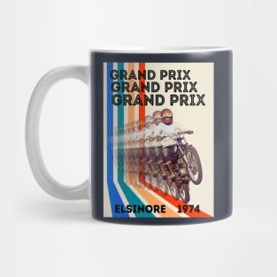 Vintage Motorcycle Grand Prix Elsinore 1974 Mug